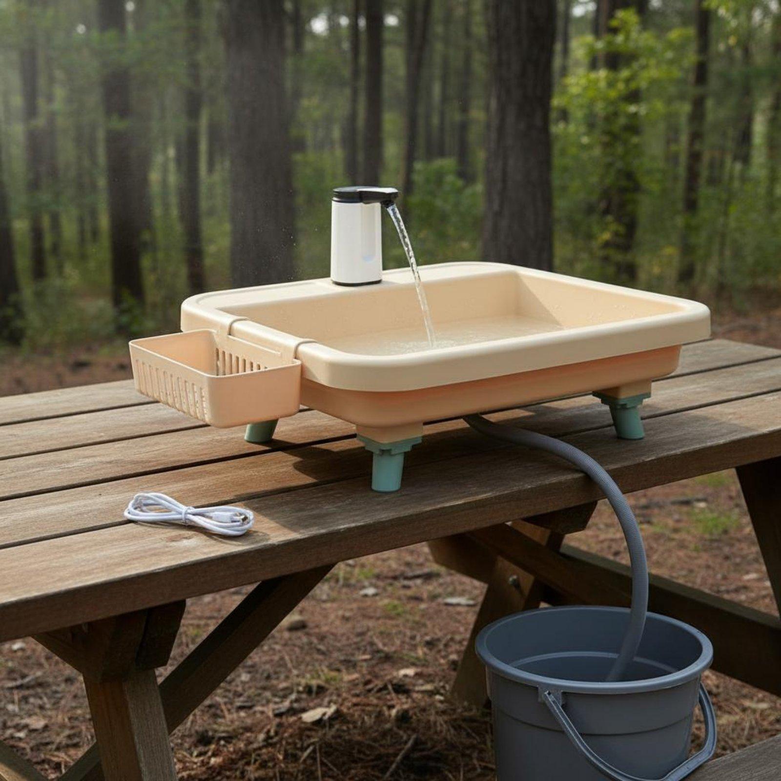 Faucet - Wastafel Camping Luar Ruangan Portabel dengan