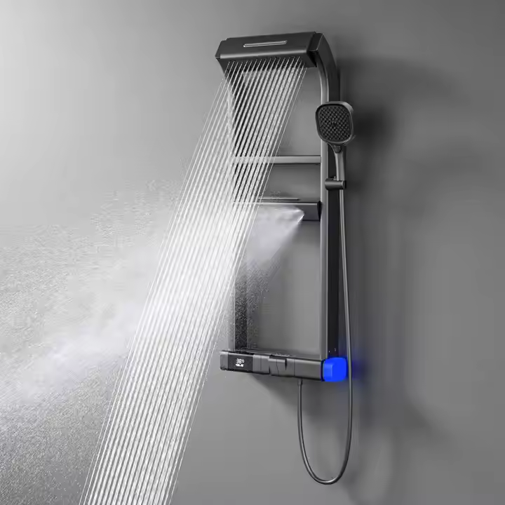 Faucet - Set Shower Head Tembaga dengan Layar