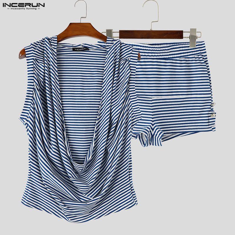Wallpaper - INCERUN Set Bergaris Pria Tank Top