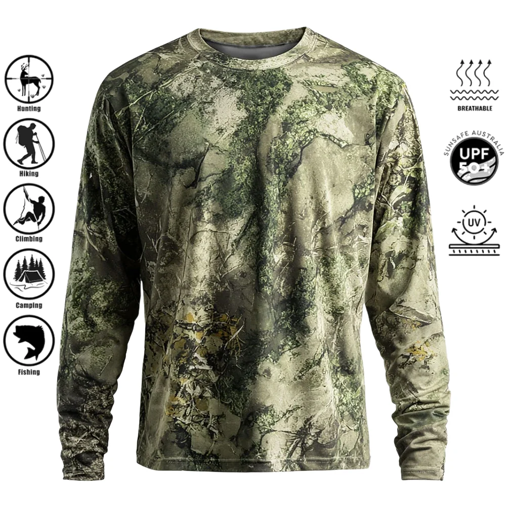Wallpaper - Kaos Lengan Panjang Pria, Bahan Poliester,