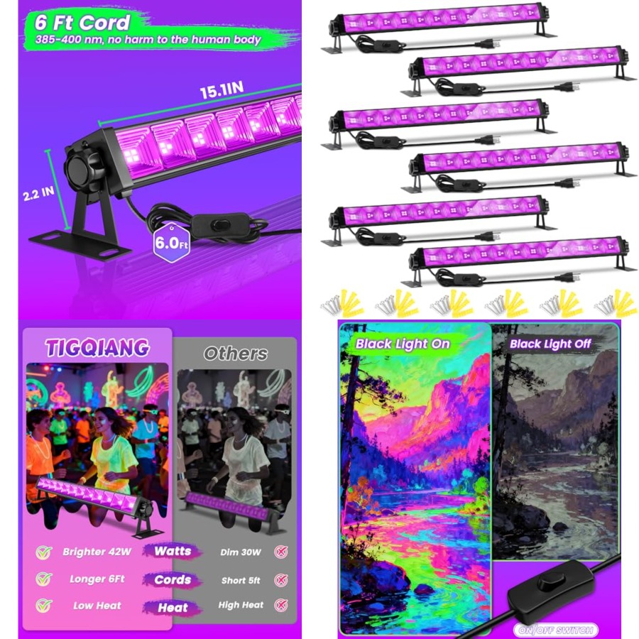 Paket 4W LED Black Light Bar,  - Light Switch ulasan dan harga