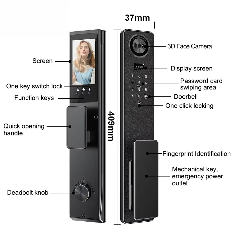 Kunci Pintu Pintar WiFi Tuya,  - Door Lock ulasan dan harga