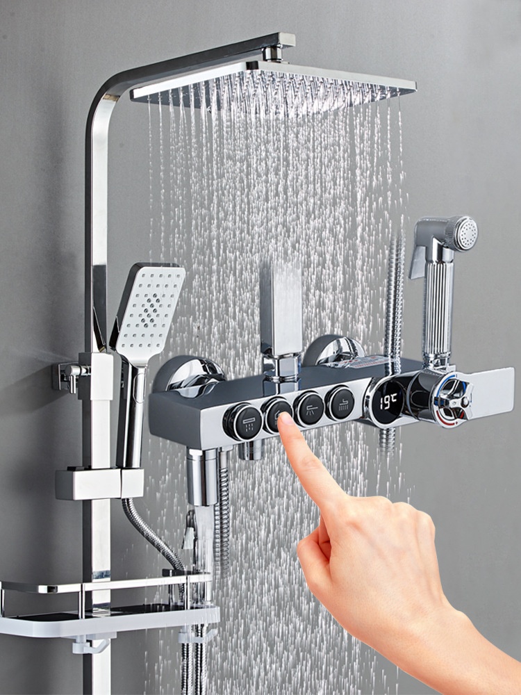Set Shower Digital LED Perak M - Faucet ulasan dan harga