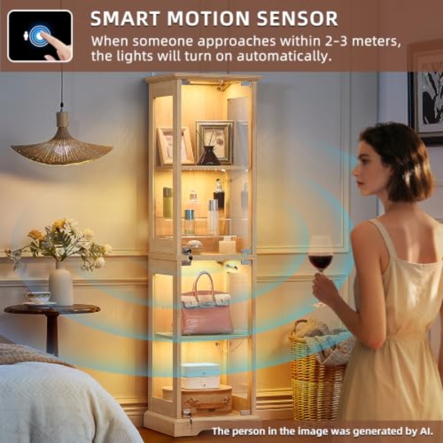 Lemari Pajangan Kaca Sempit Ga - Door Lock ulasan dan harga