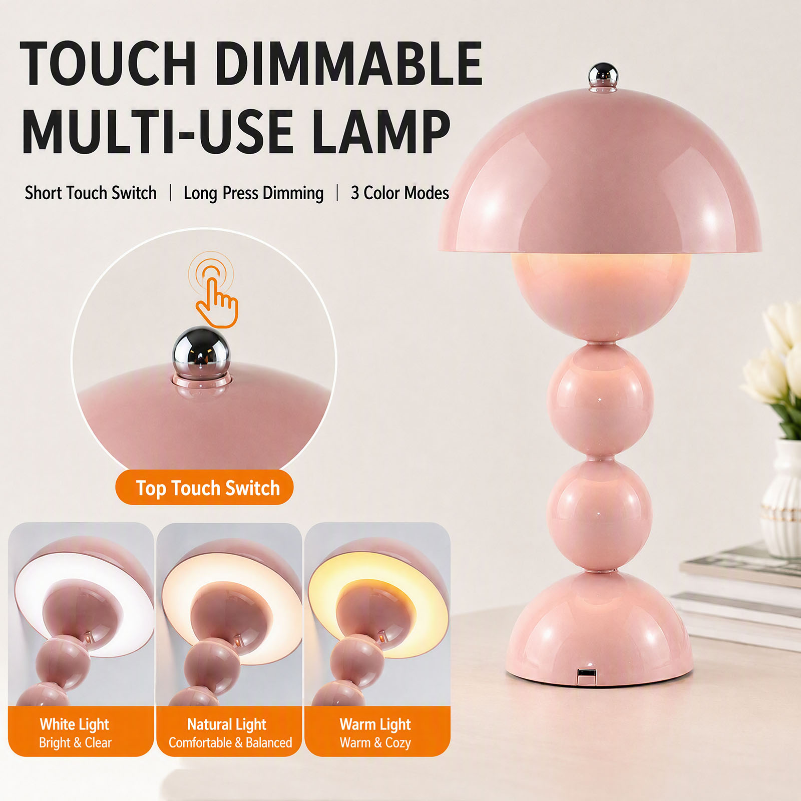 Lampu Meja LED Bentuk Jamur US - Light Switch ulasan dan harga