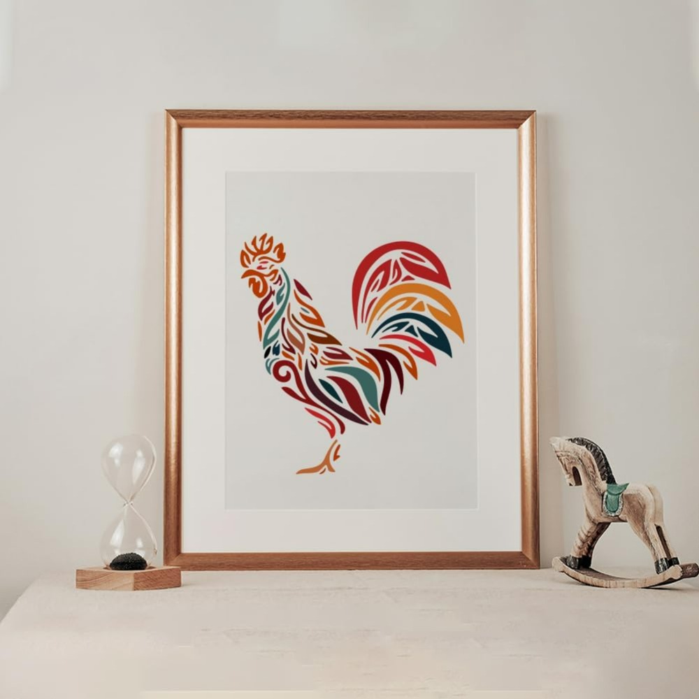 Stensil Ayam 11.8 × 11.8 Inci  - Paint Brush ulasan dan harga