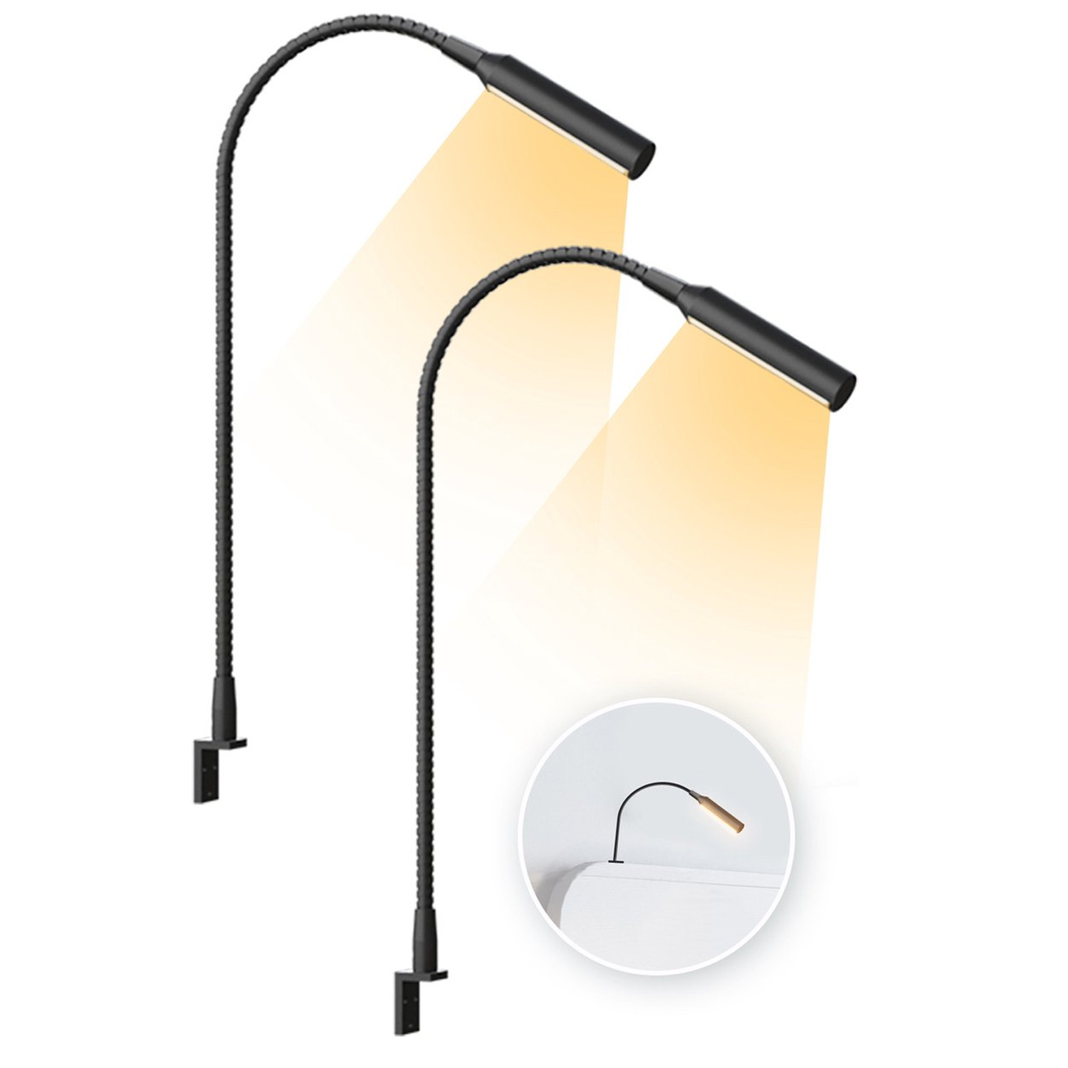2 buah lampu baca LED dengan f - Light Switch ulasan dan harga